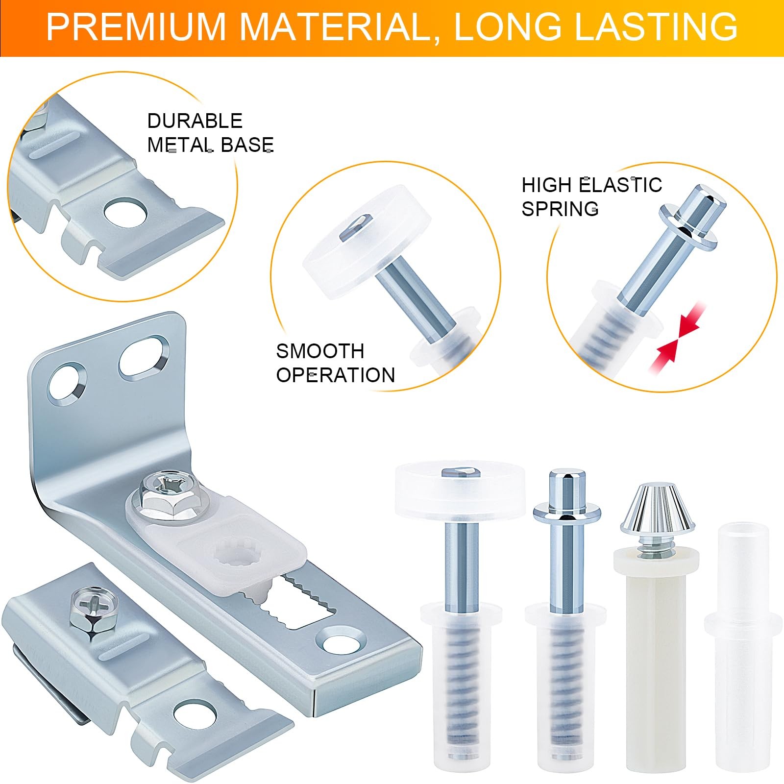 1 Set Bifold Door Hardware Repair Kit - Includes Top and Bottom Brackets, Piv... gallery