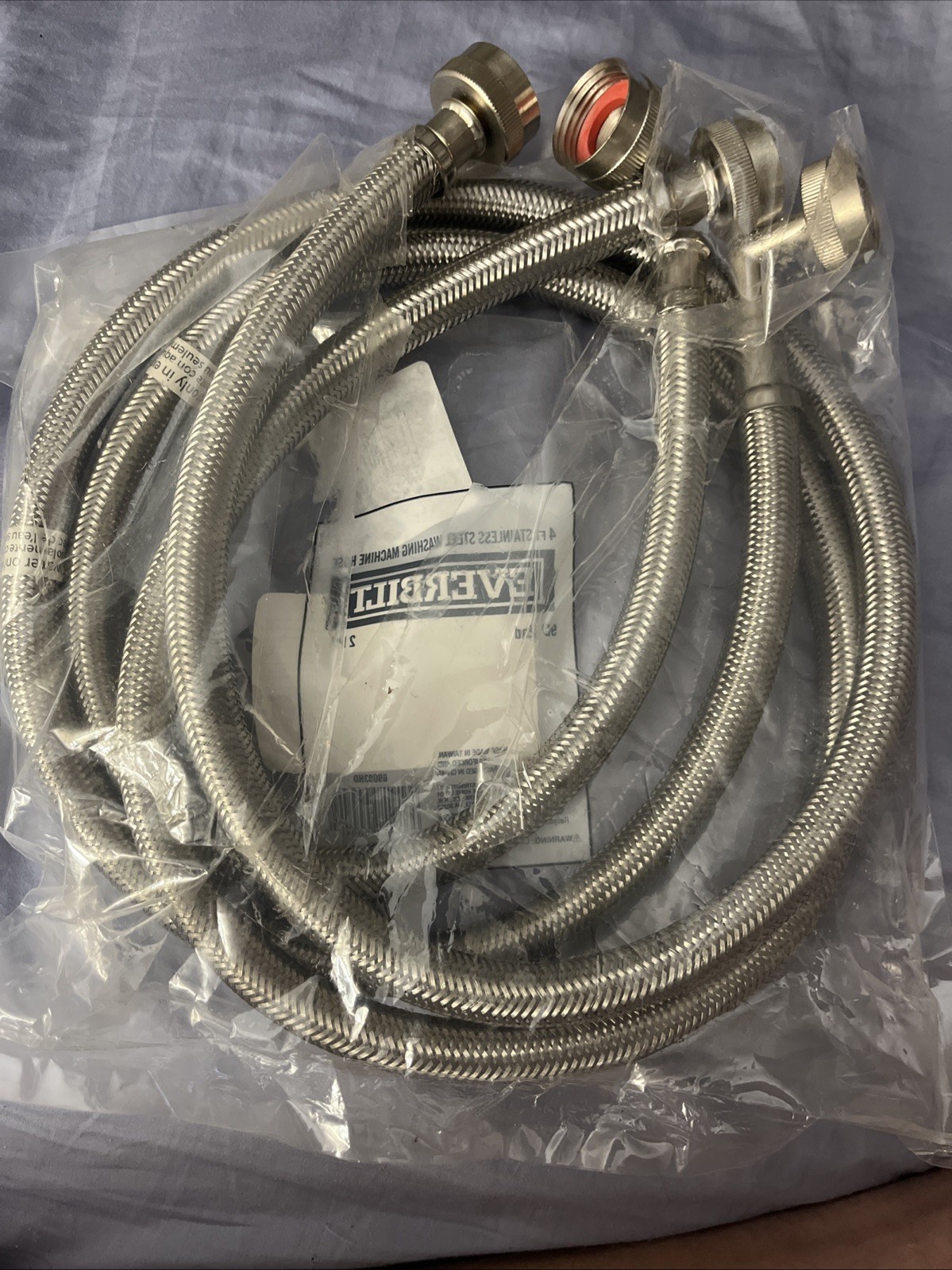 Everbilt 4 ft. Polymer Coated Stainless Steel Washing Machine Connector (2-Pack) gallery