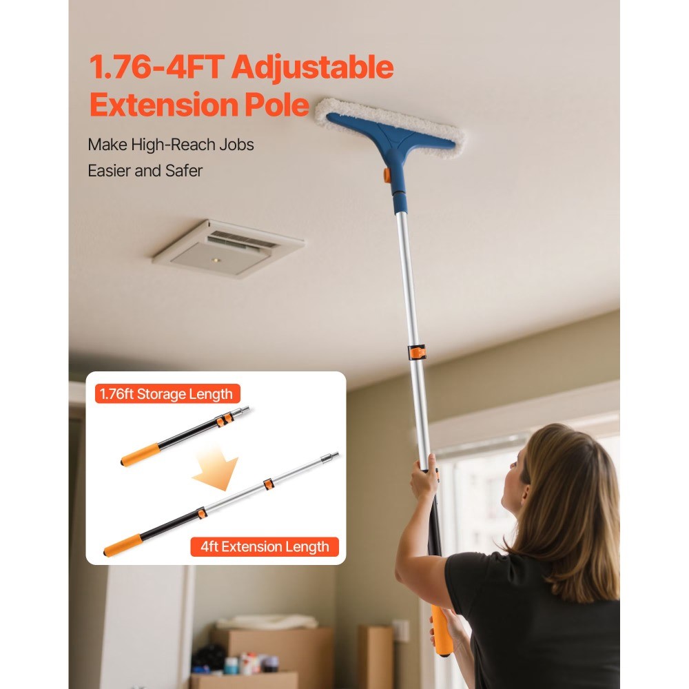 1.76-4 FT Adjustable Multi-Purpose Pole, Durable Aluminum Alloy Extendable Stick gallery