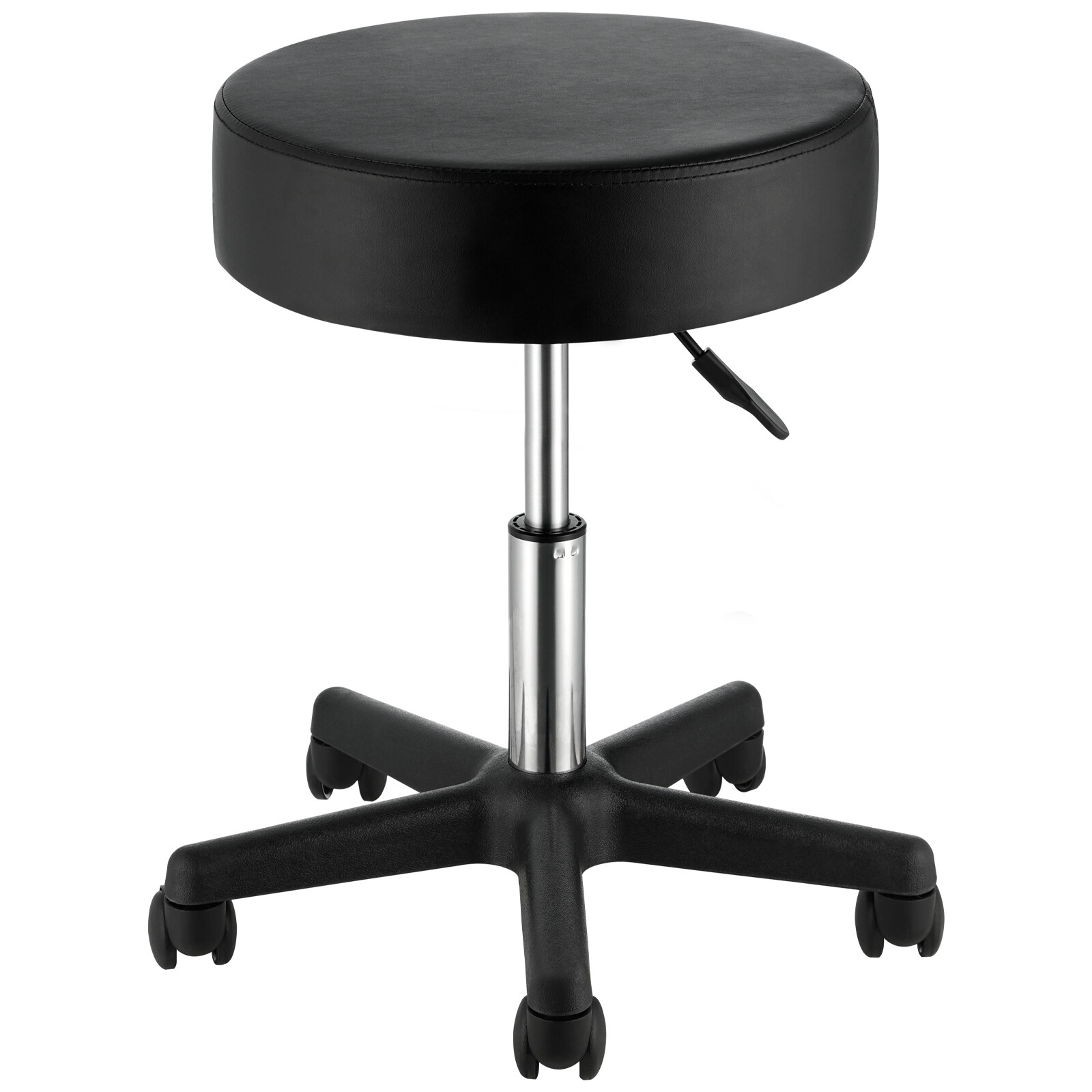 VEVOR Round Rolling Stool Swivel Stool with Wheels PU Leather Height Adjustable gallery