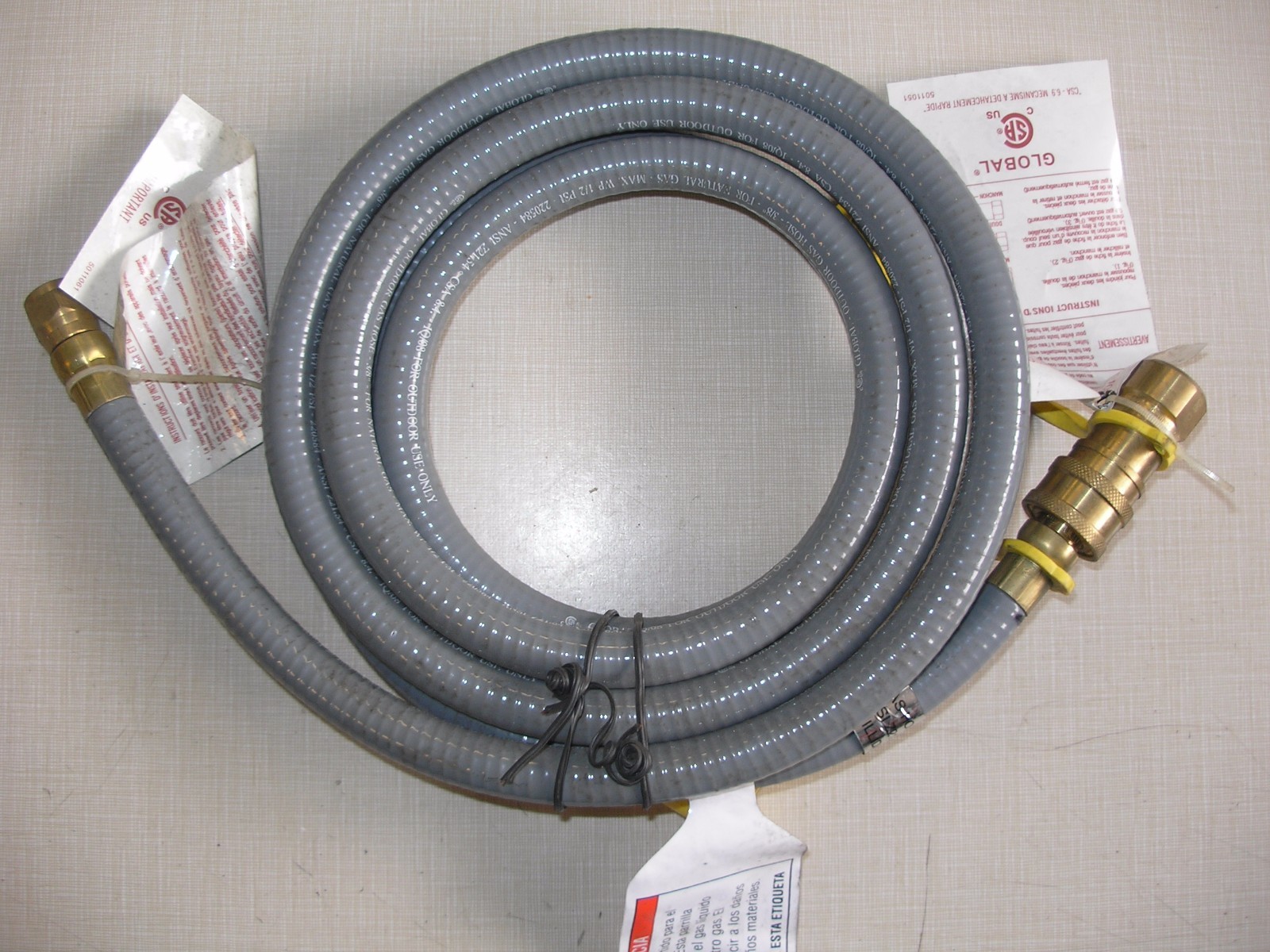 Gas Grill Natural Gas 3/8" Quick Disconnect Hose Kit 10 Feet for Standard Grills gallery