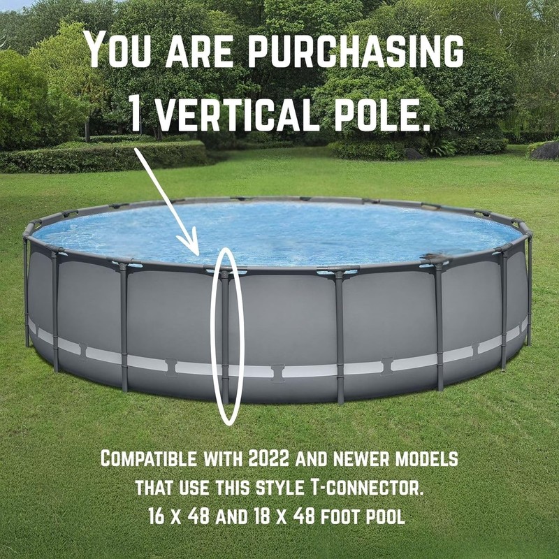Replacement Vertical Pool Leg/pole for Bestway Power Steel 18ft X 48in Swimming gallery