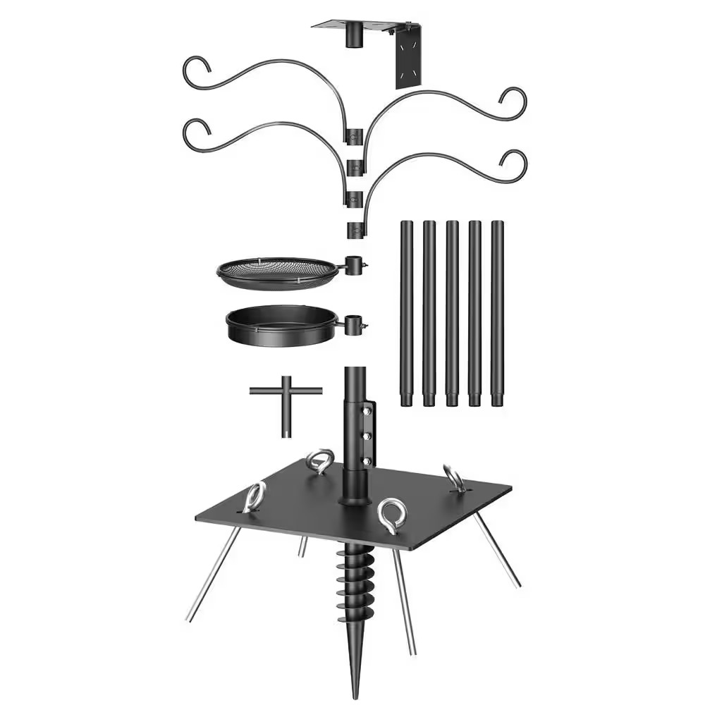 92 In. 7 Ft. 17 In. Heavy Duty Adjustable Bird Feeder Pole Station Squirrel Proo gallery