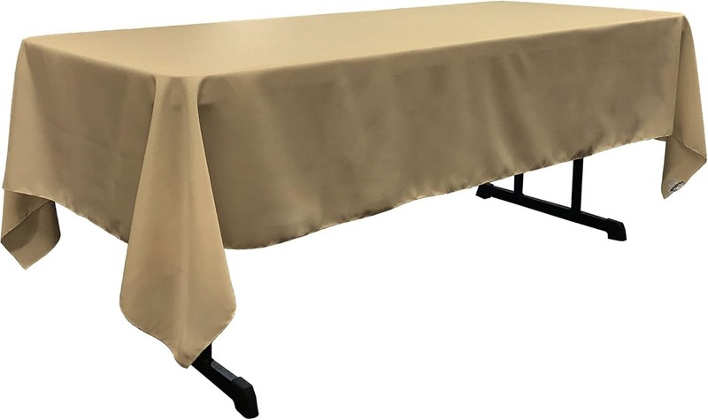 Polyester Poplin Washable Rectangular Tablecloth Stain & Wrinkle Resistant Table gallery