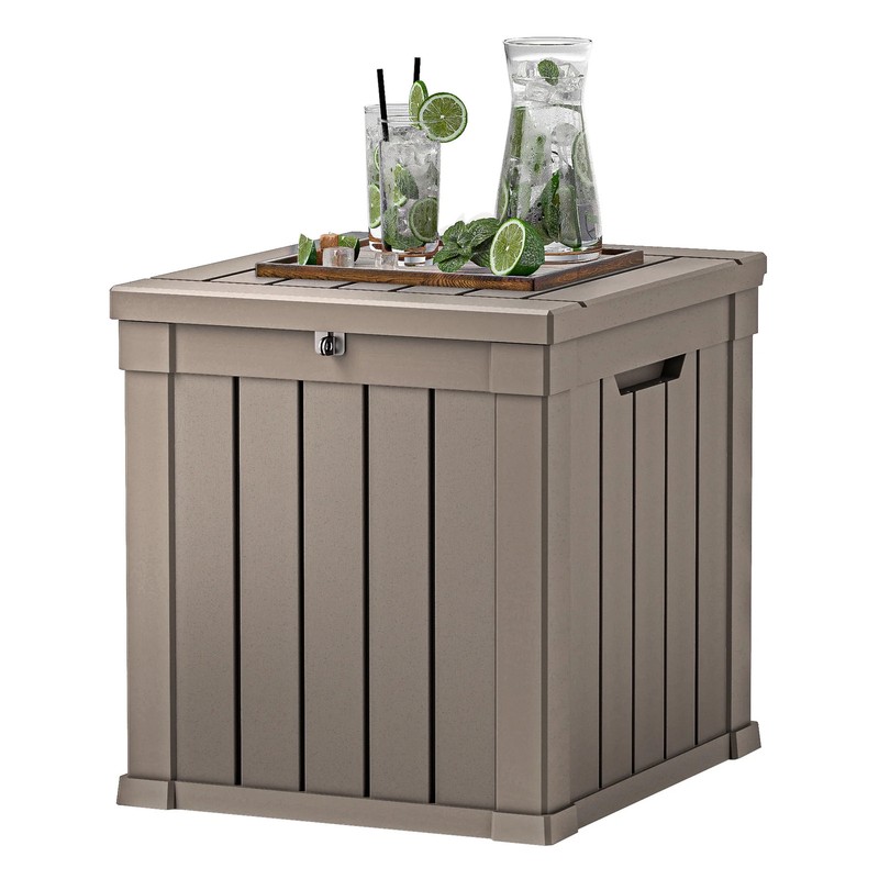 Waterproof Lockable Patio Storage Box with Side Handles gallery