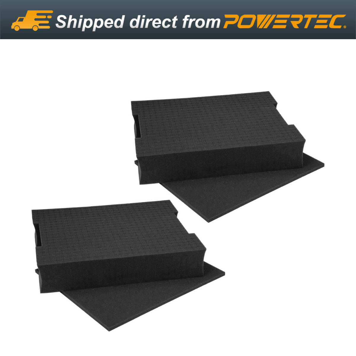 POWERTEC Pre-Cut Foam Insert ?V 100% Customizable Inlay Material, 2PK gallery