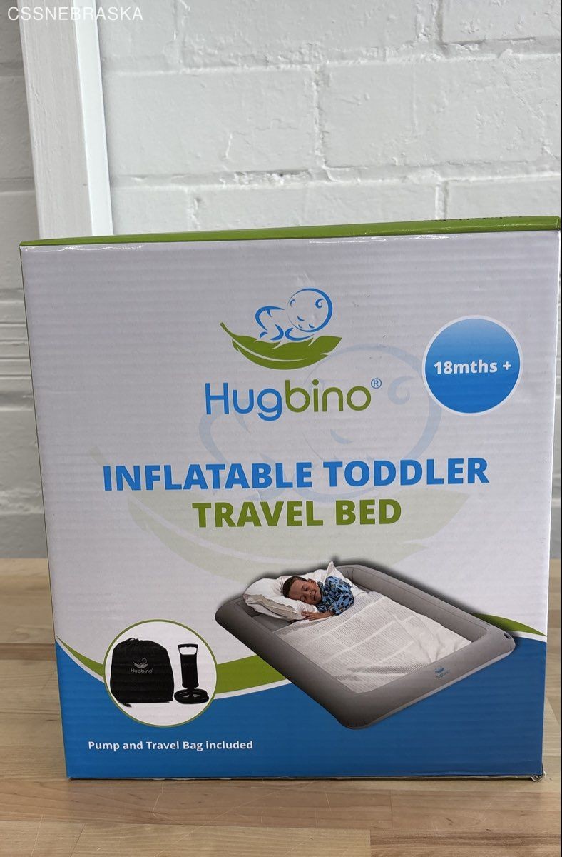 Hugbino Inflatable toddler 18+months Travel Bed 64"x43" Pump & Travel Bag Inc. gallery