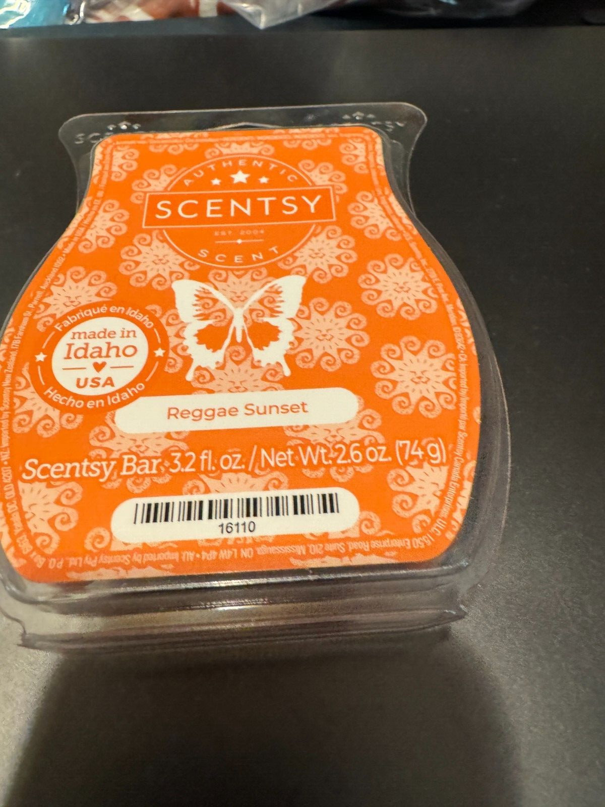 Scentsy Reggae Sunset Wickless Candle, Tart Warmer Wax Bar, brand new gallery