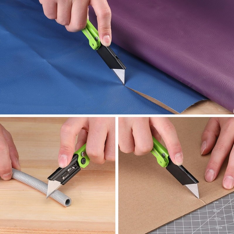 WORKPRO Mini Folding Utility Knife Box Cutter Quick Change Blade EDC Razor Knife gallery