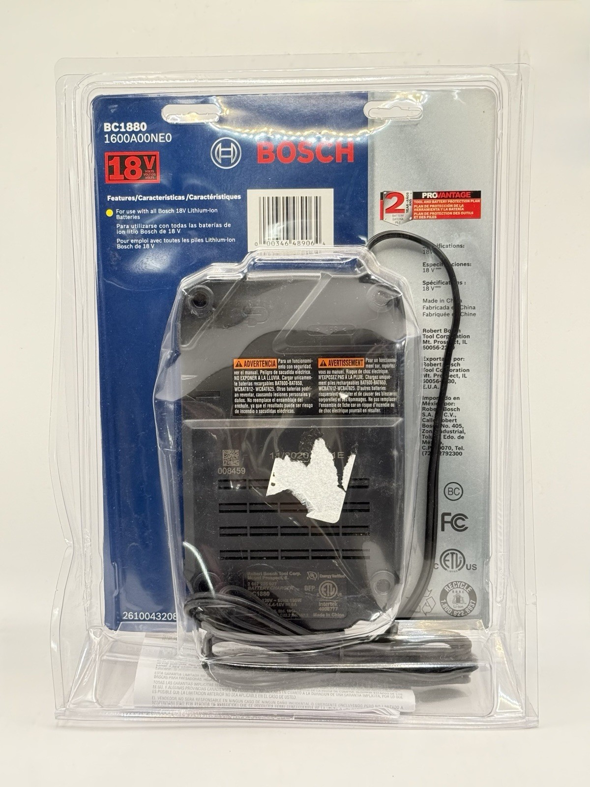 Bosch BC1880 18V Lithium-Ion Fast Battery Charger 18 Volt OEM gallery