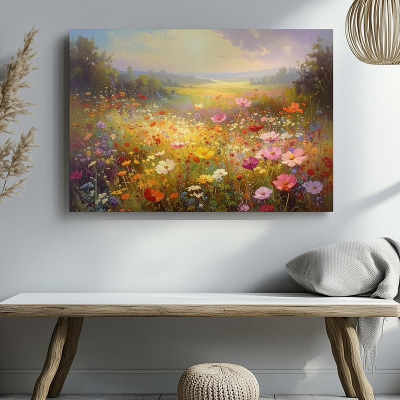 Eternal Bloom Vertical Canvas Wildflower Field Golden Expansive Some Wall Art gallery