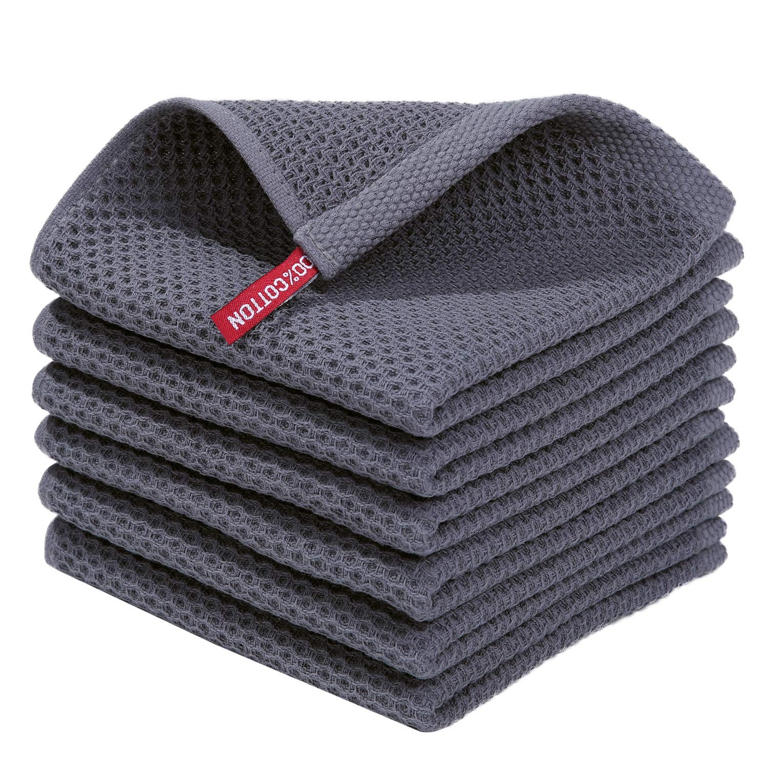 Homaxy 100% Cotton Waffle Weave Kitchen Dish Cloths, Ultra Soft Absorbent Quick gallery