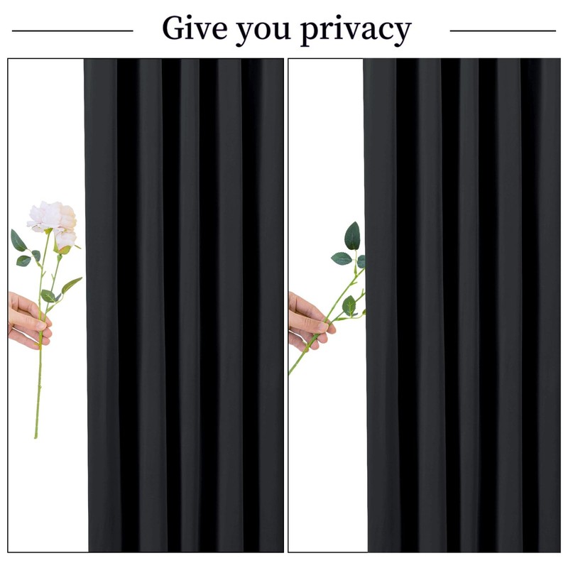 20ft x 12ft Black Backdrop Curtains Panels for Parties Birthday Party Wrinkle... gallery