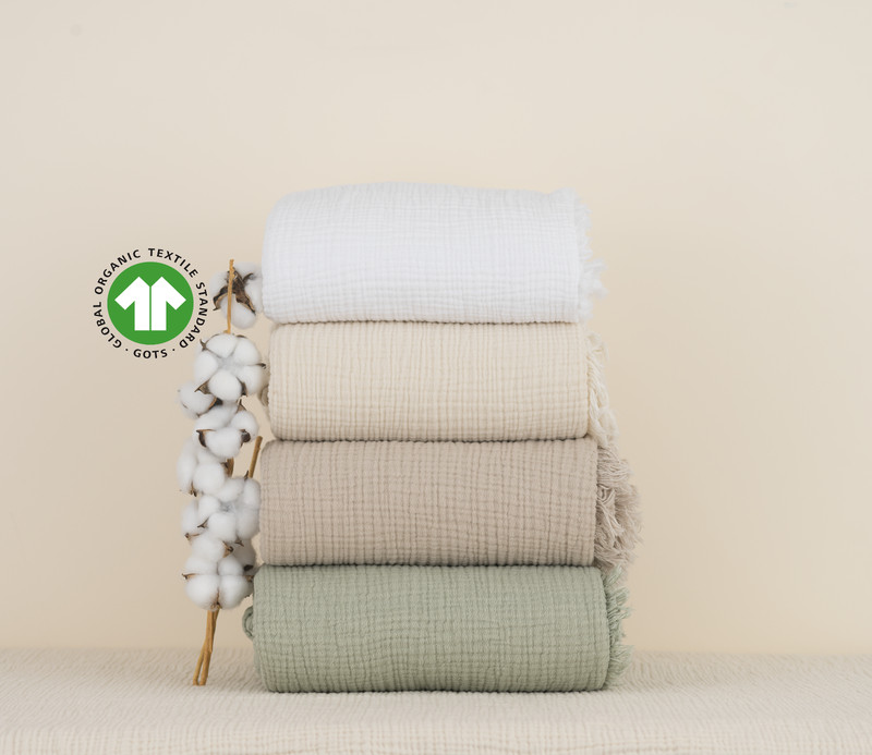 100% Soft 4 Layer Gauze Blanket, Cotton Muslin Bedcover, King Size Coverlet gallery