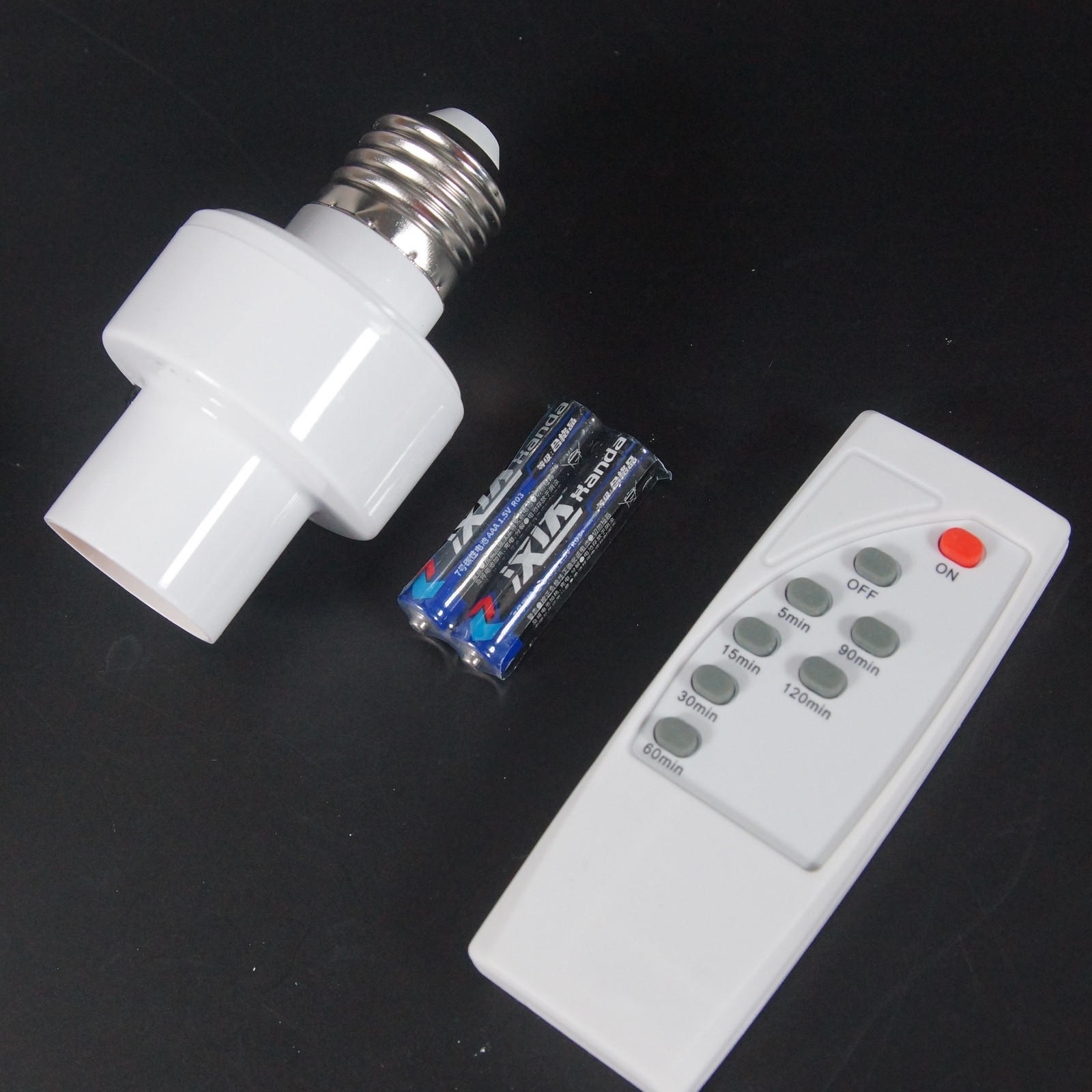 2x Wireless Remote Control Light Lamp E27 Screw Bulb Base Holder Cap Socket gallery