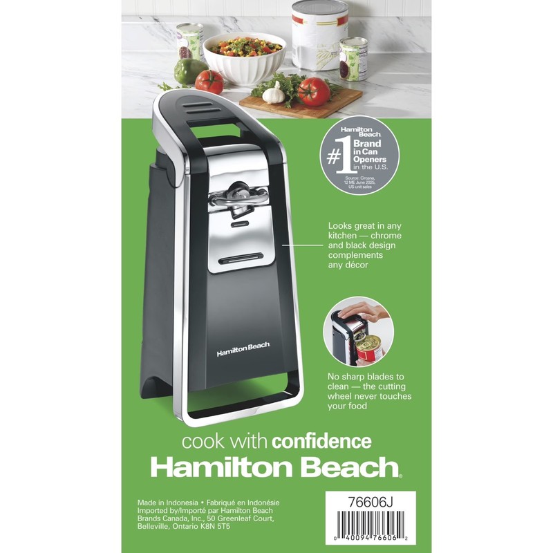 Hamilton Beach Smooth Edge Automatic Electric Can Opener, Black & Stainless gallery