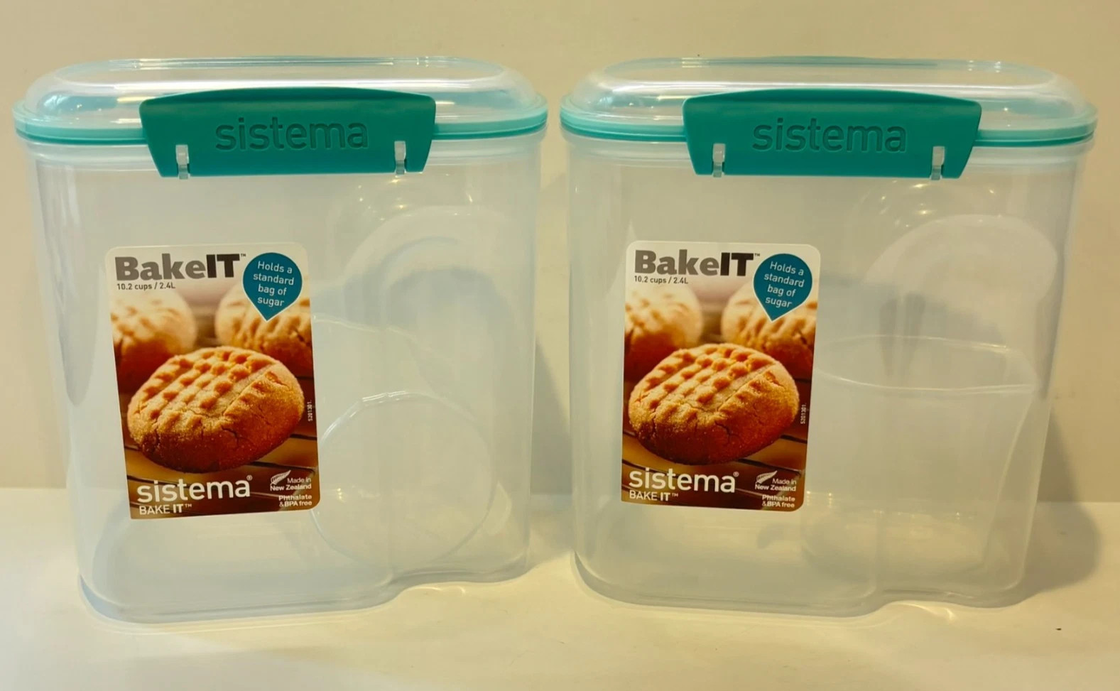 2 Pack - Sistema 2.4 L Sugar Container Bake It Phthalate BPA Free New Zealand gallery