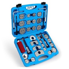 35PCS Disc Brake Caliper Tool Kit, 24 Adapters Brake Piston Compressor & Wind
