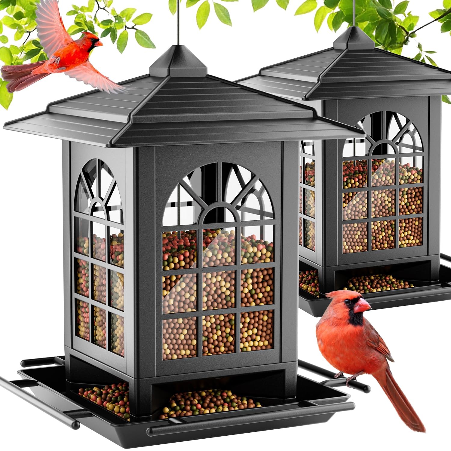 Birdream 2 Pack Bird Feeders for Outdoor Hanging, Assembly Required, 1-Min Ea... gallery