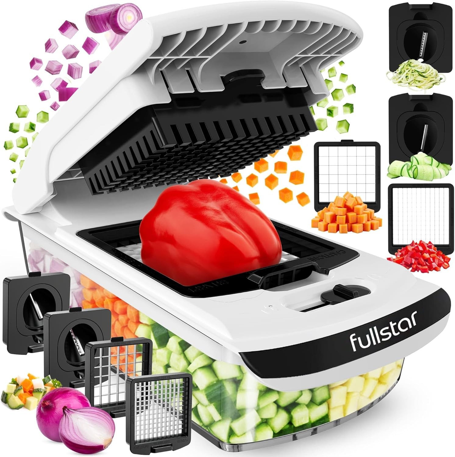 Fullstar The Original Pro Chopper - Vegetable Chopper and Spiralizer, Food Chopp gallery