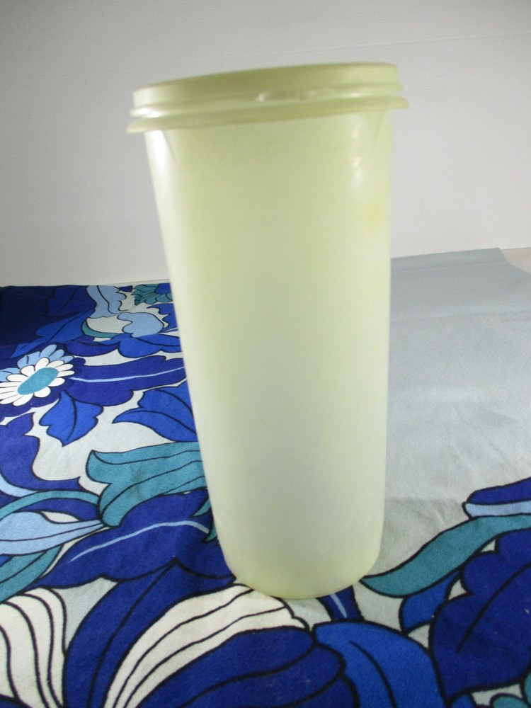 Tupperware 262-12 Tall Round Storage Container Clear 21.5cm Tall Diameter 9.5cm