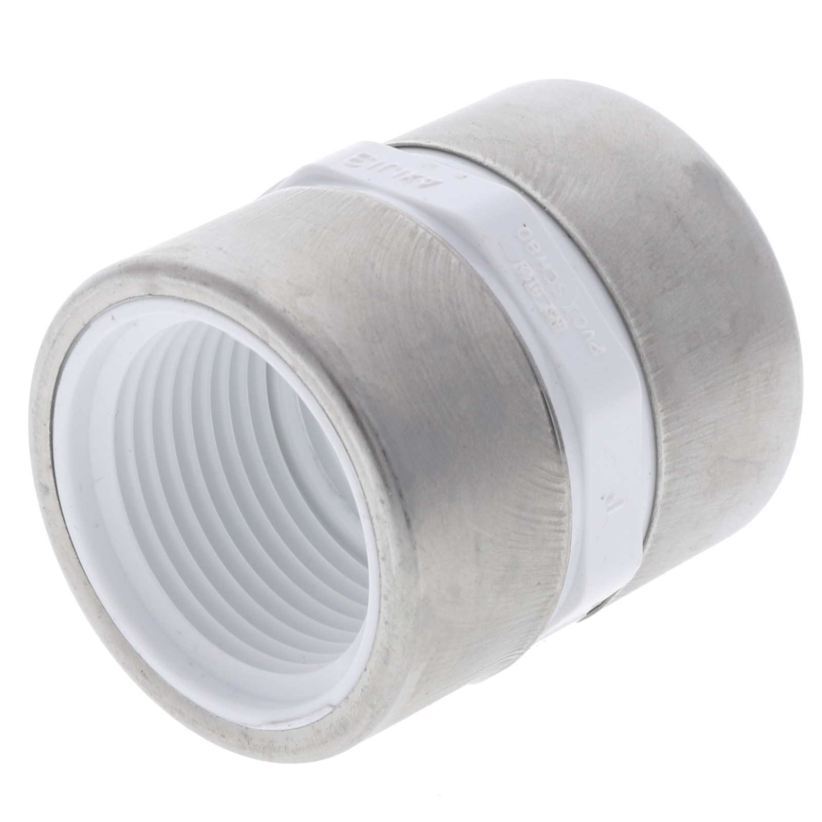 Drip Depot Schedule 40 PVC FPT Coupler w/Stainless Steel Collar gallery
