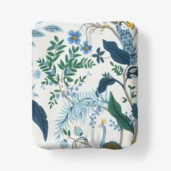 Peacock Classic Smooth Sateen Fitted Bed Sheet – Ivory Multi, Queen