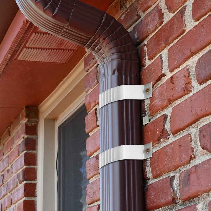 VYH Gutter Straps 2x3, Downspout Bracket, Downspout Strap（6 Pack, White&# gallery