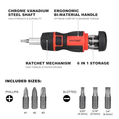 Stubby Ratcheting Screwdriver Set, Ratchet Short Screwdriver Set with 7-in-1 gallery