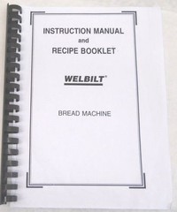 Welbilt Bread Machine Maker Manual ABM350 ABM500 ABM550 ABM600 ABM2100 ABM2200T