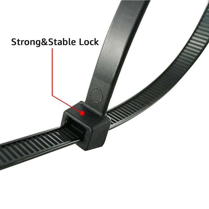 100pcs Cable Ties Nylon Heavy Duty Self-Locking Wrap Wire Zip Ties UV Resistant gallery