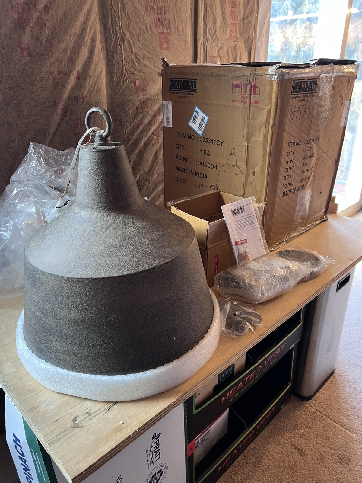 Capital Lighting Fixtures 335311CY OPEN BOX Quarry Pendant Clay gallery
