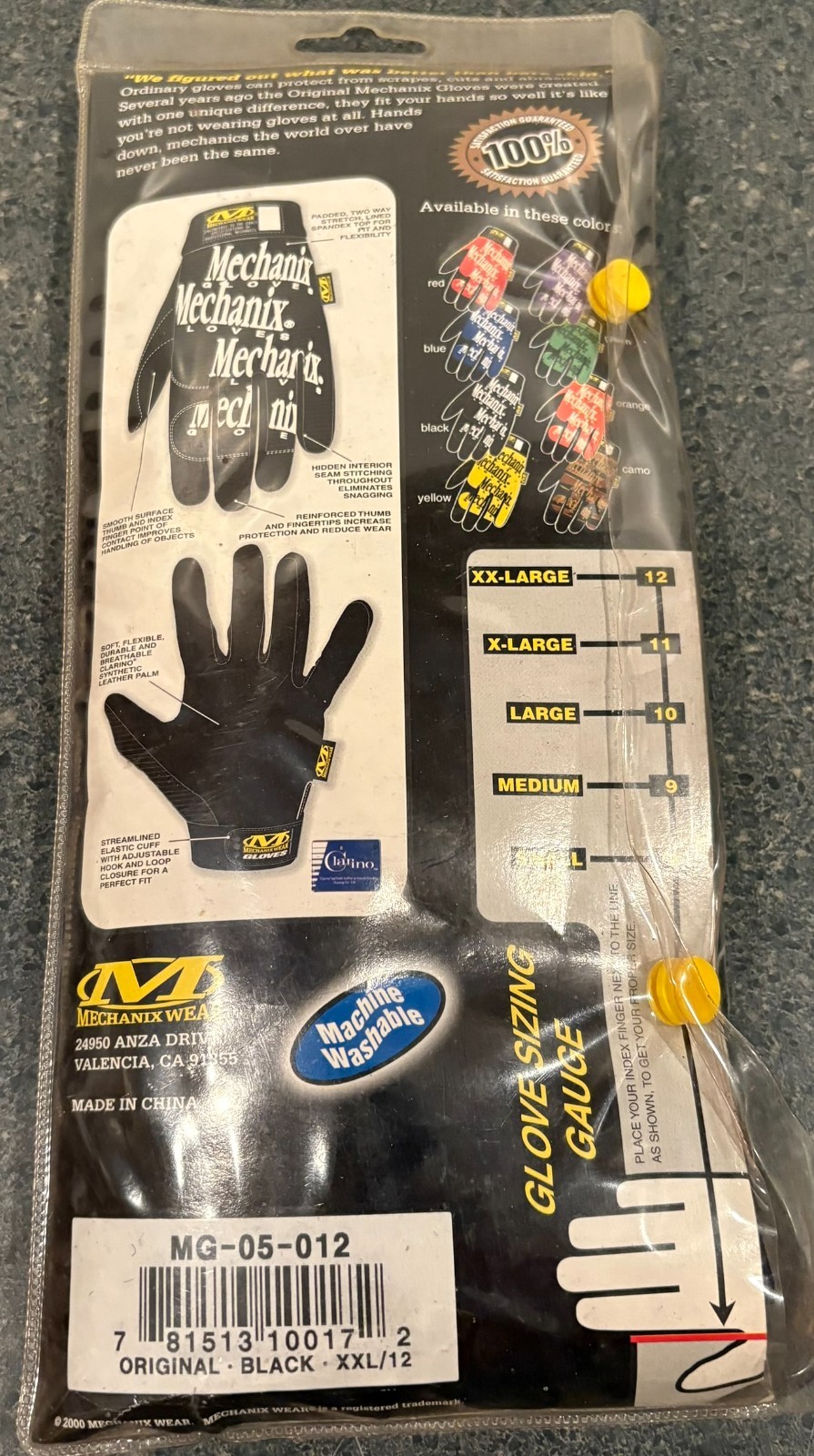 Mechanix Wear The Original Multipurpose Work Glove Black XXL gallery