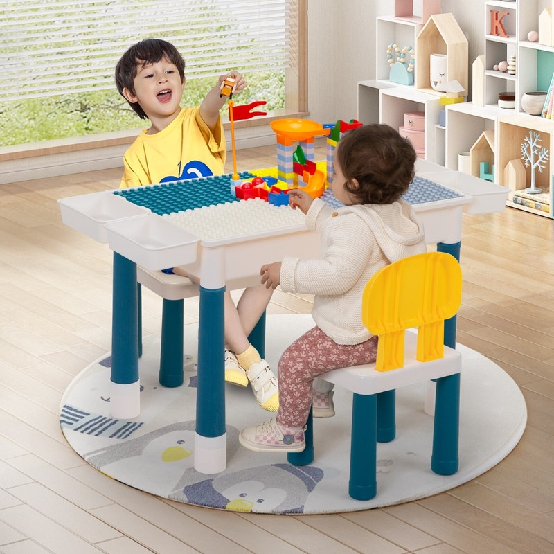 Tobbi Activity Table for Toddlers 3-5, Kids Table and Chair Set Building Blocks gallery