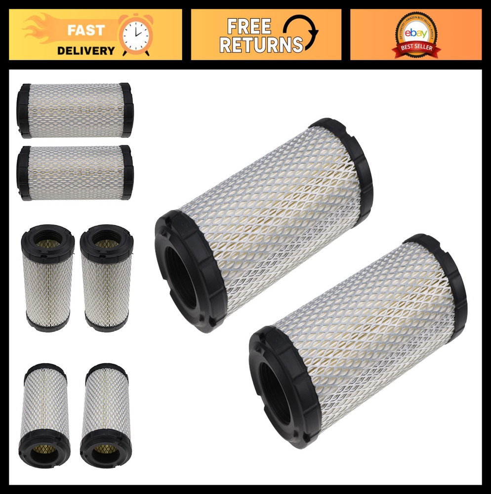 2PK Air Filter Compatible with Kubota G2160 G2460 GR2100 GR2110 Mower Parts