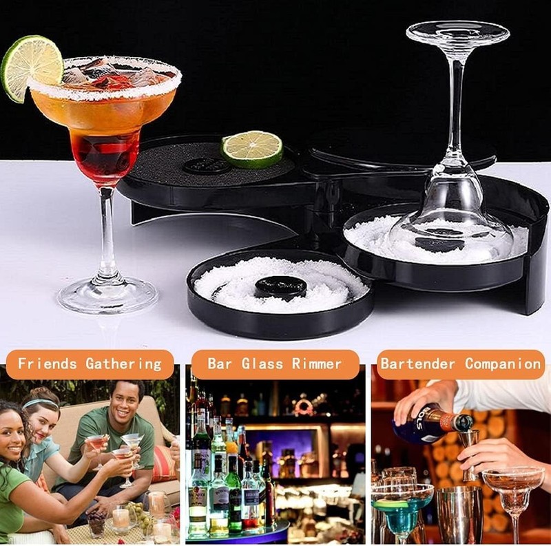 High Quality Plastic Cocktail Rimmer with 3 Tiers for Better Drink Presentation gallery