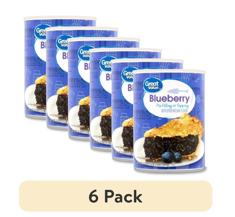 (6 pack) Great Value Blueberry Pie Filling or Topping, 21 oz gallery