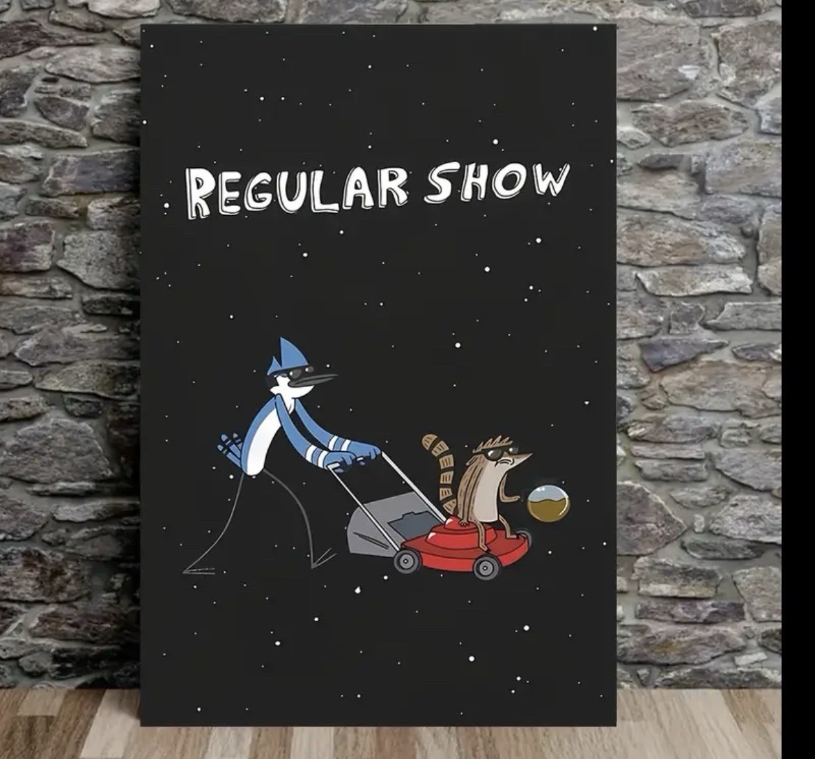 Cartoon Network Tv Series Regular Mordecai And Rigby Canvas Poster 12x18 Inches! gallery