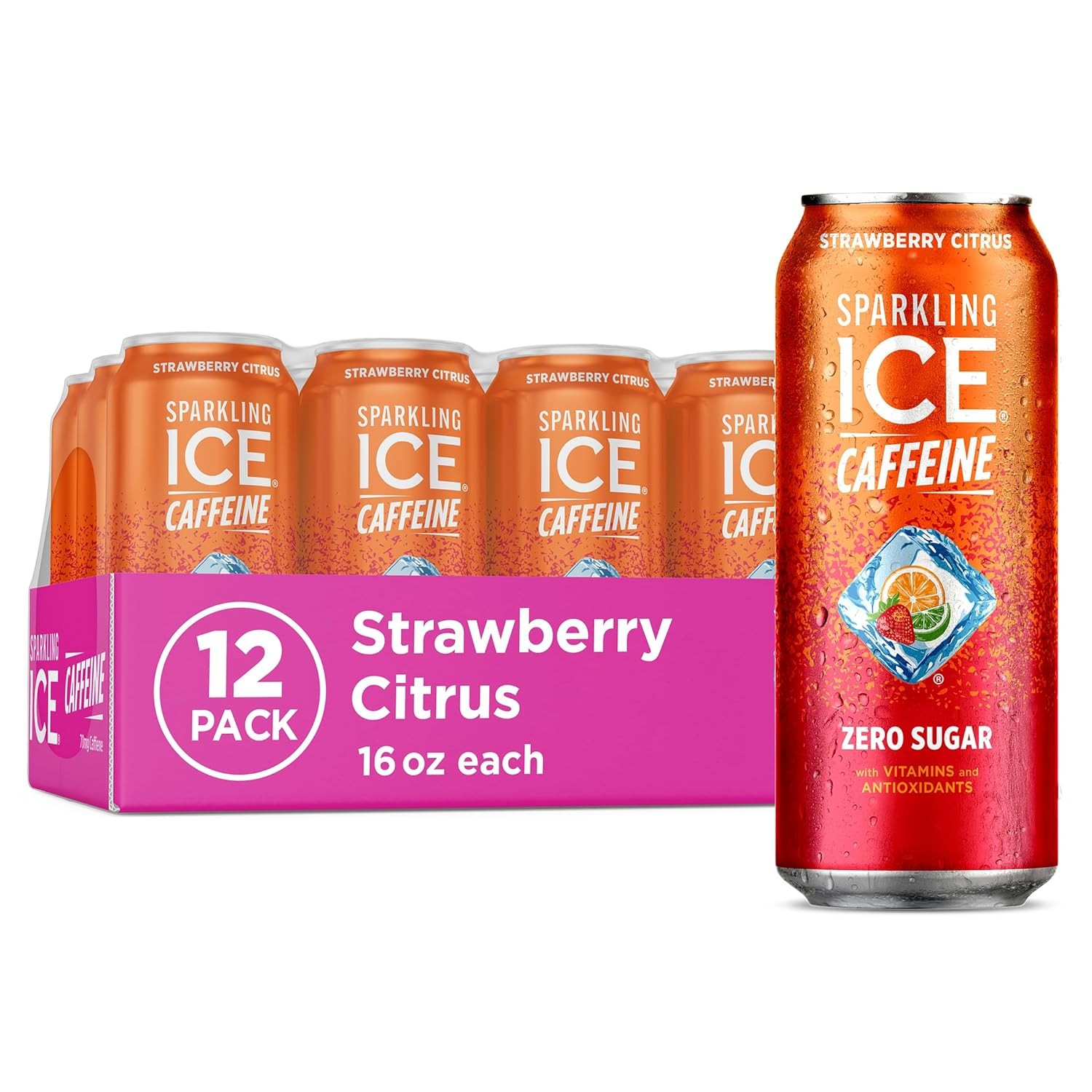 Sparkling Ice Caffeine Strawberry Citrus Water with Caffeine, Zero... gallery