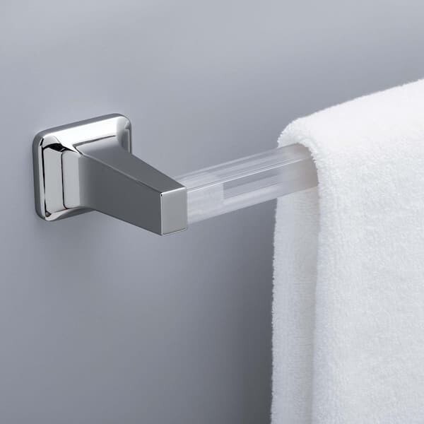24 Inch Towel Bar Replacement Plastic Spring Loaded End Bathroom Bath Rack Home gallery