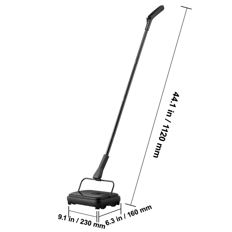 VEVOR Carpet Sweeper Floor Sweeper Manual 7.87 in Sweeping Paths Non Electric gallery