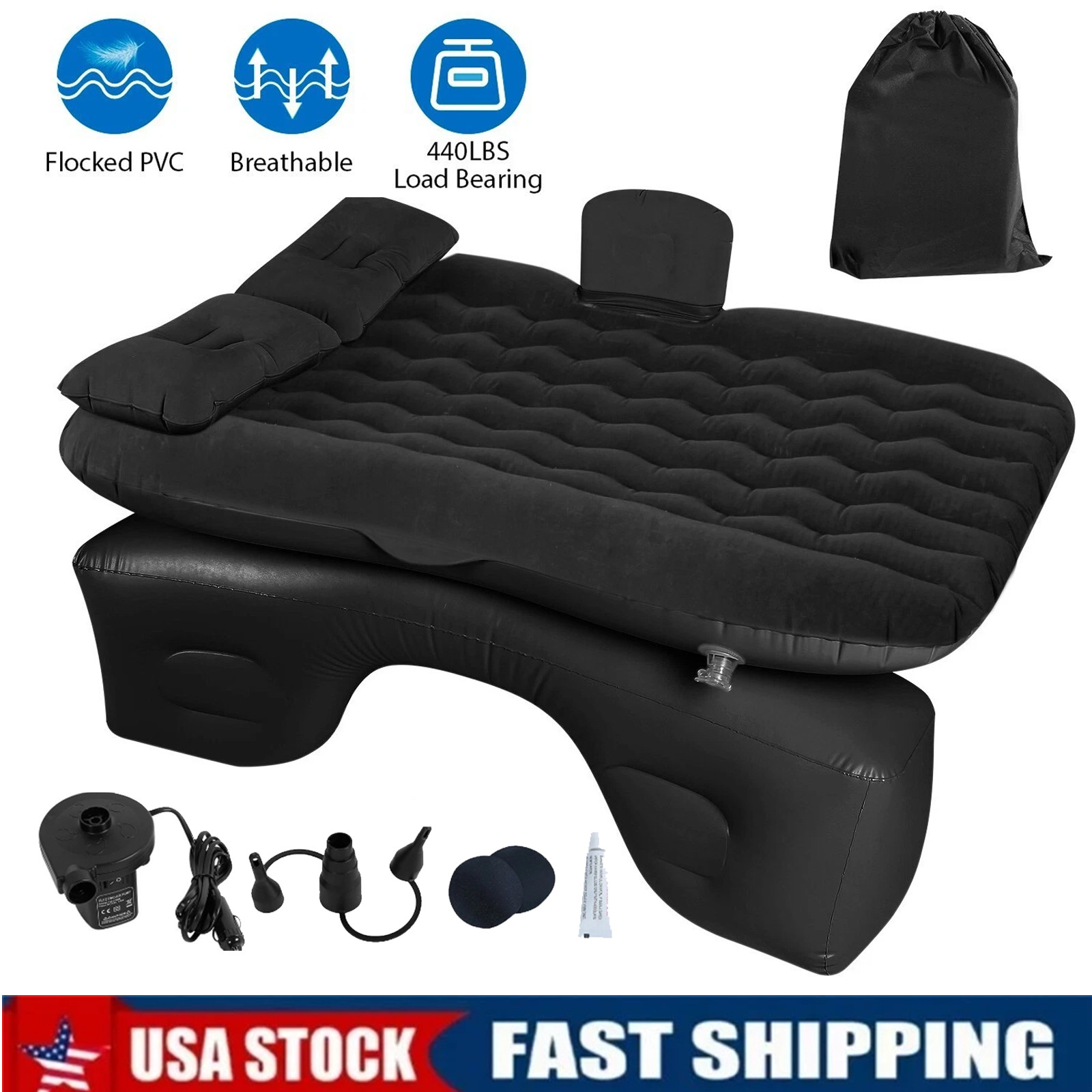 Car Mattress Inflatable Car Back Seat Folding Bed Mattress for Car Traveling NEW gallery
