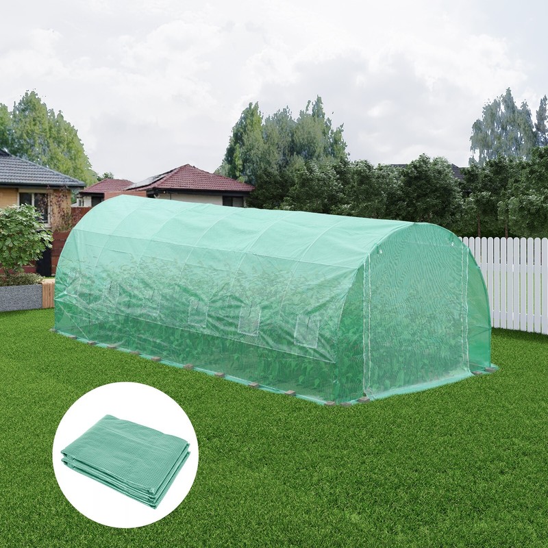 Aoodor 20x10x7FT Greenhouse Replacement Cover Outdoor Walk-in Tunnel(Only Cover) gallery