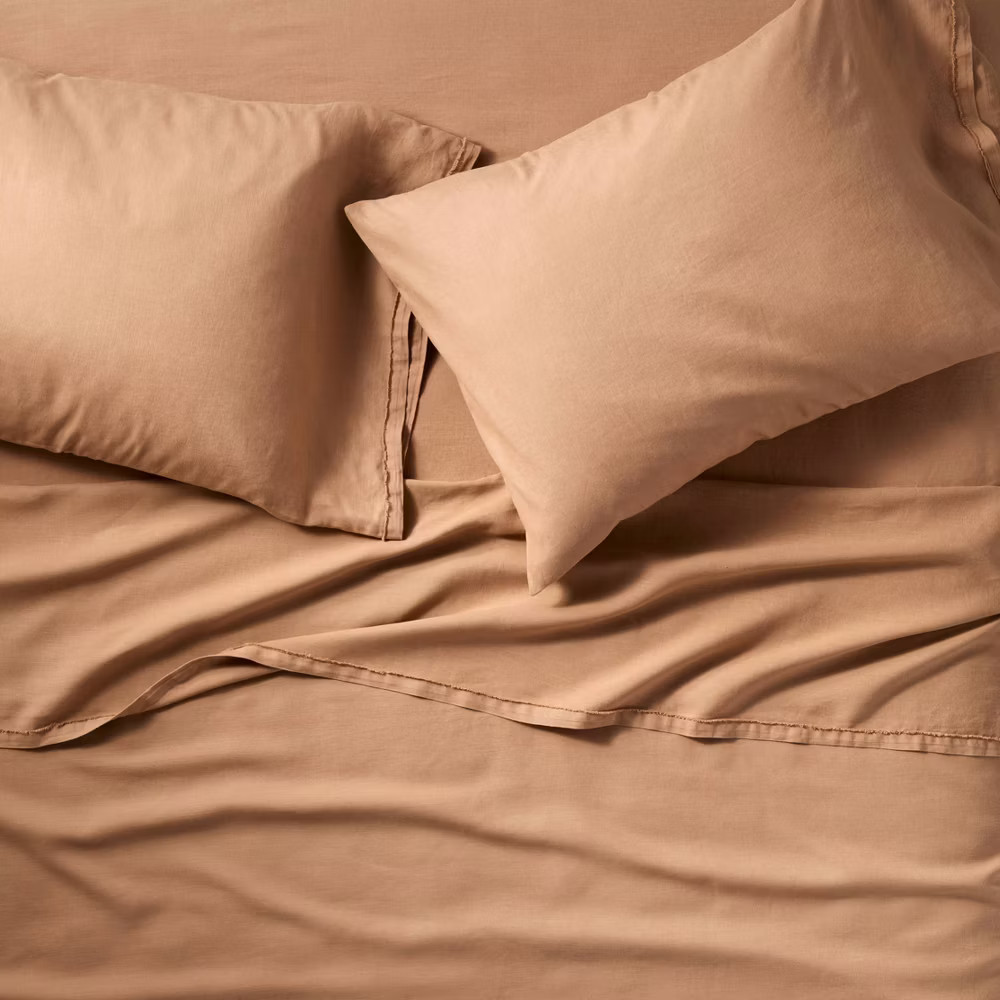 King 100% Linen Sheet Set Adobe Clay - Casaluna gallery