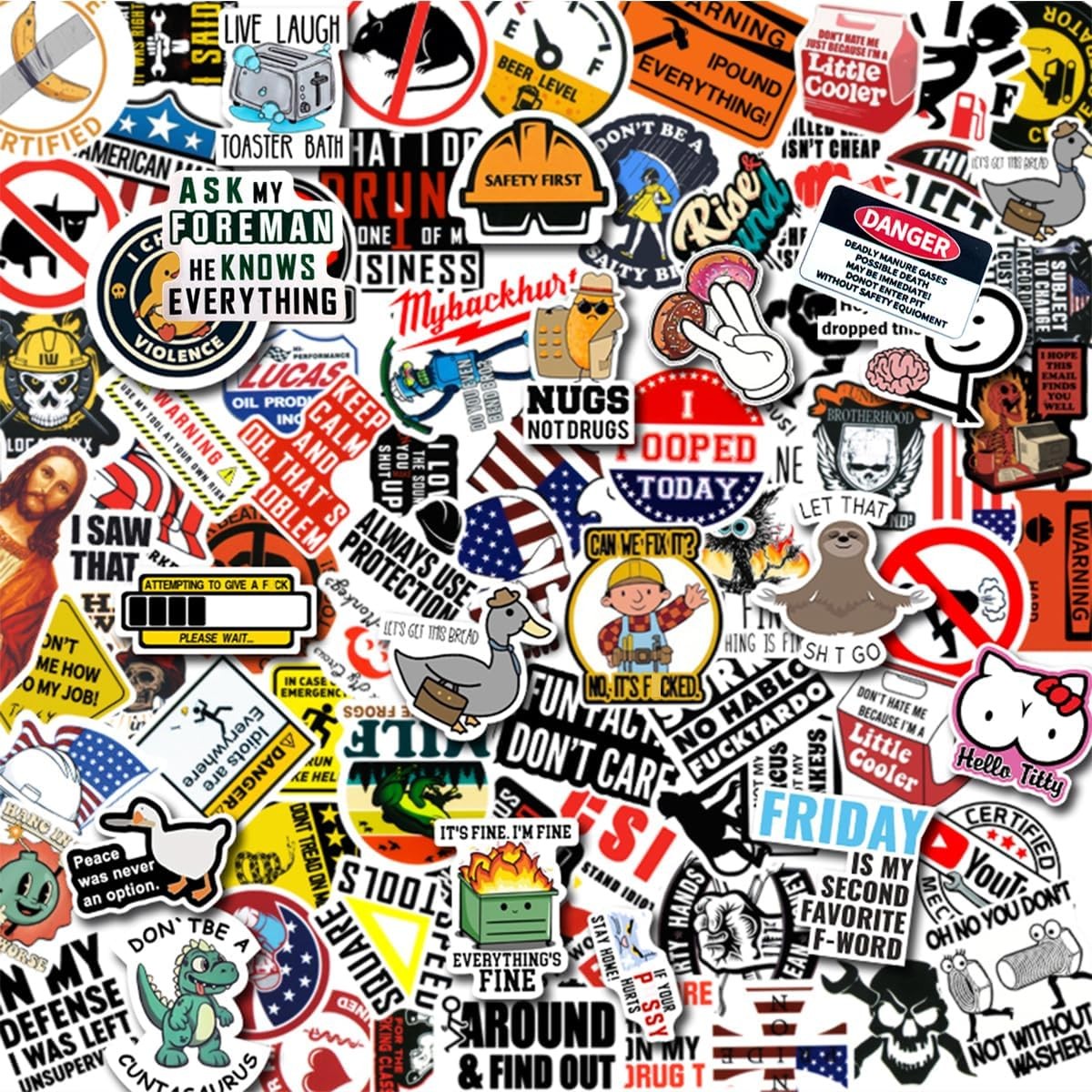 150pcs Funny Stickers for Adults Prank Meme Hilarious Sticker Pack for Laptop Ha gallery