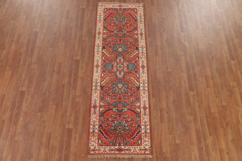 Heriz Serapi 8 ft. Runner Indian Oriental Rug Hand-knotted Wool 7' 11" x 2' 6" gallery