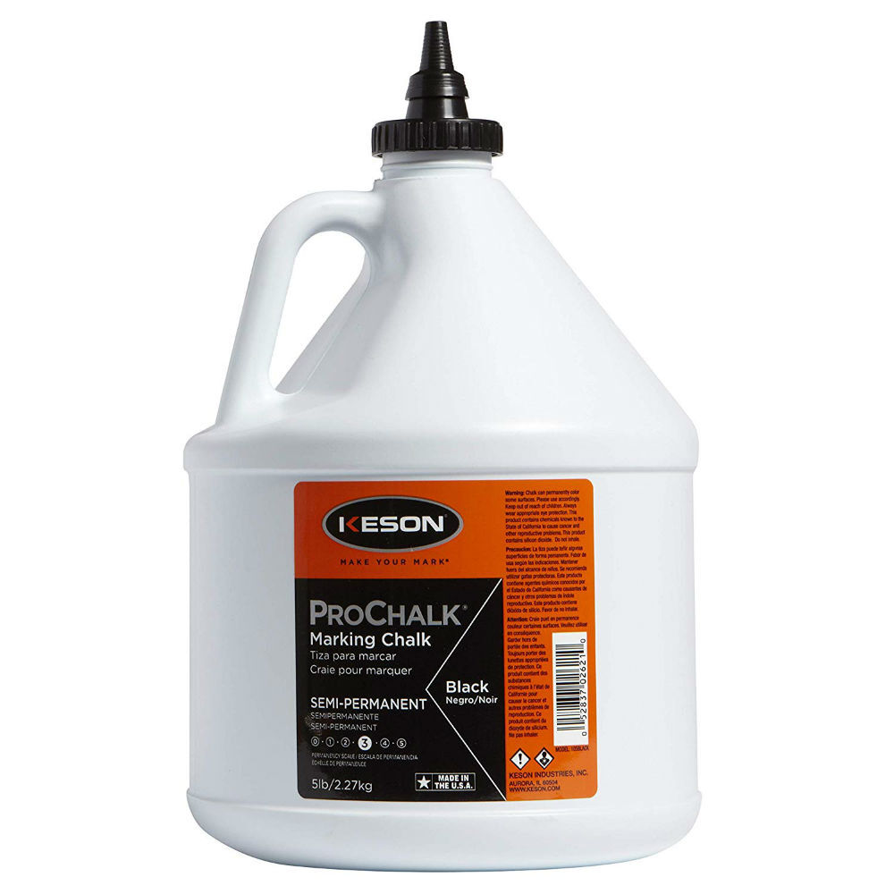 Keson 105BLACK ProChalk Semi-Permanent Marking Chalk Level 3, Black gallery
