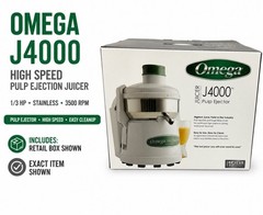 Omega High Speed Pulp Ejection Juicer 1/3 HP Surgical Stainless 3500 RPM