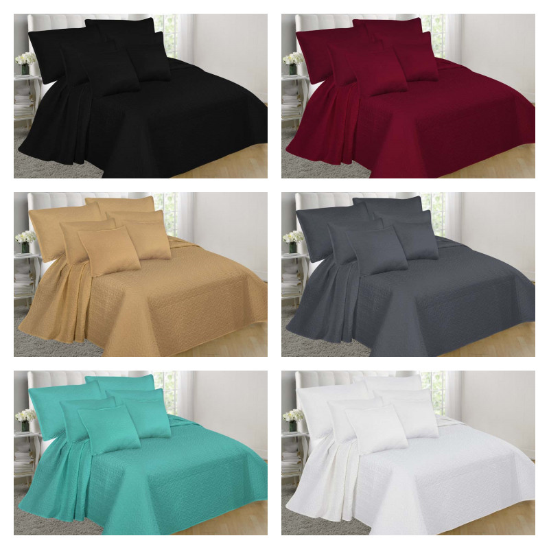 2/3 PC Stippling Stitch Bed Dressing Bedding Quilt Set Bedspread W/Shams NENA gallery