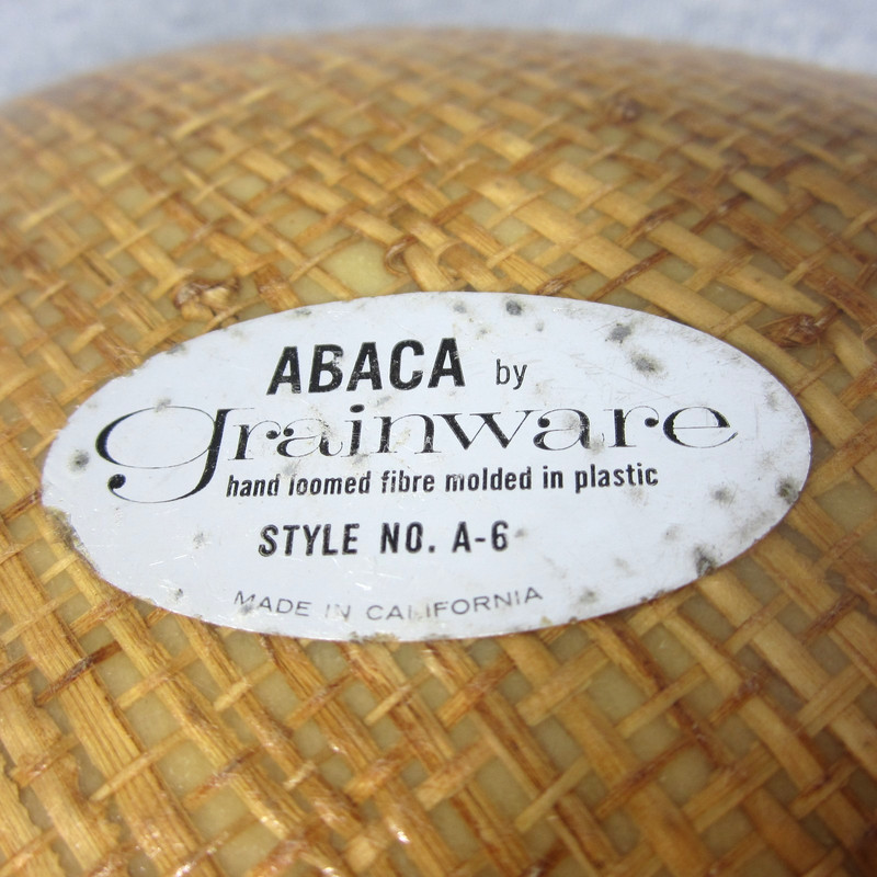 Abaca by Grainware Bowl MCM Atomic Freeform Hand Loomed Fiber Molded Dish gallery